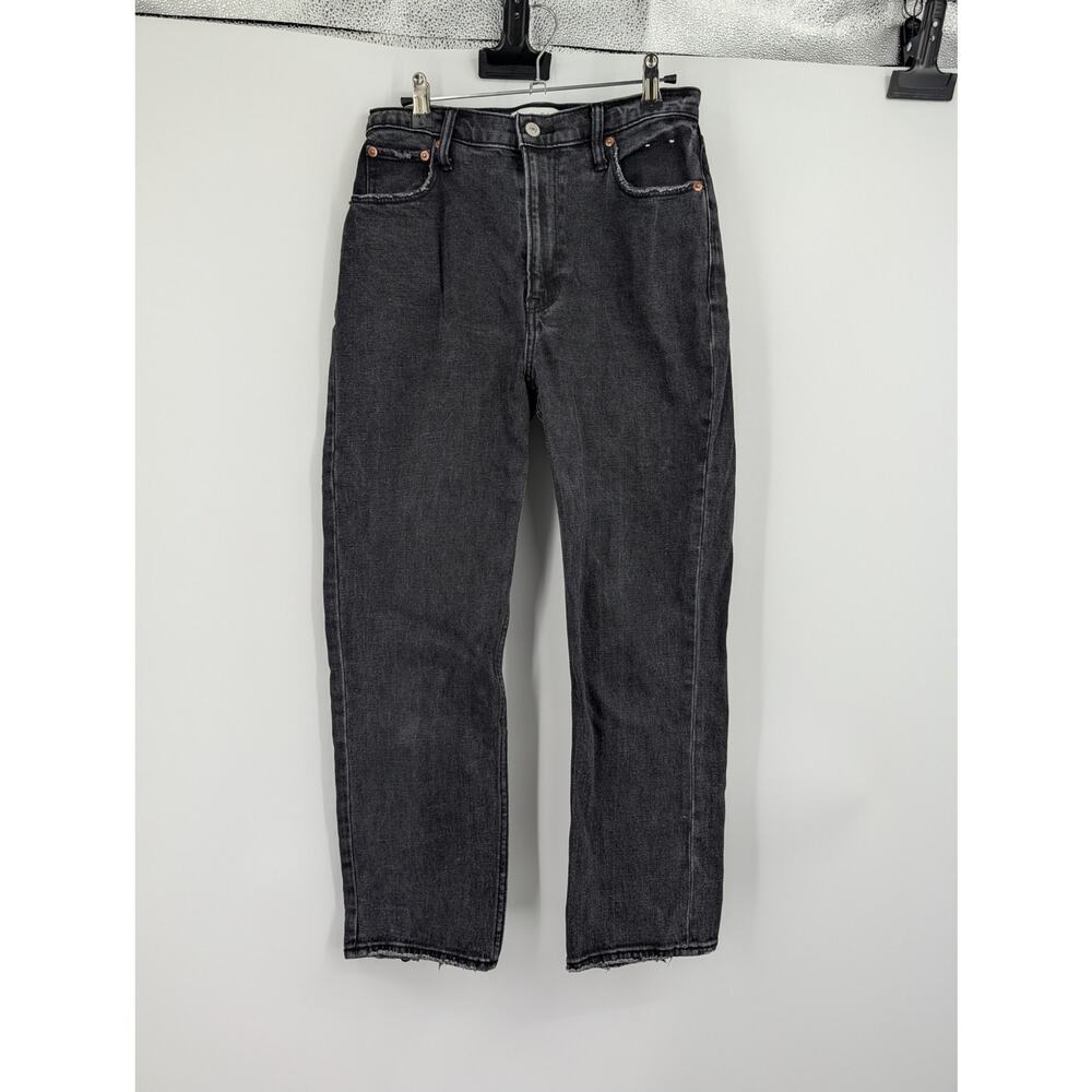Abercrombie & Fitch The Ankle Straight Ultra High Rise Curve Love 27/4 Black